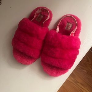 UGG® Fluff Yeah Slide Sandal - Toddler / Little Kid - Size: 11 - Pink